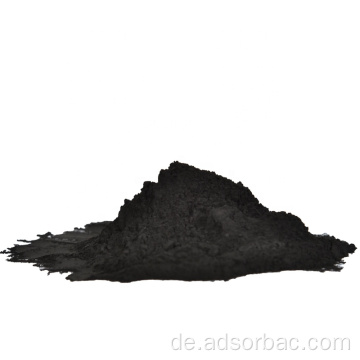 Schwarzer Pulveraktivkohle, der in der chemischen Industrie verwendet wird